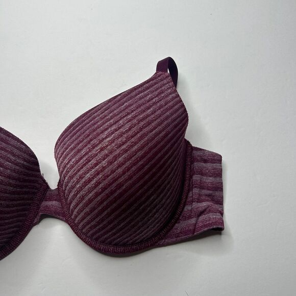 Victoria’s Secret heathered red maroon uplift semi Demi bra 38C - Picture 2 of 6
